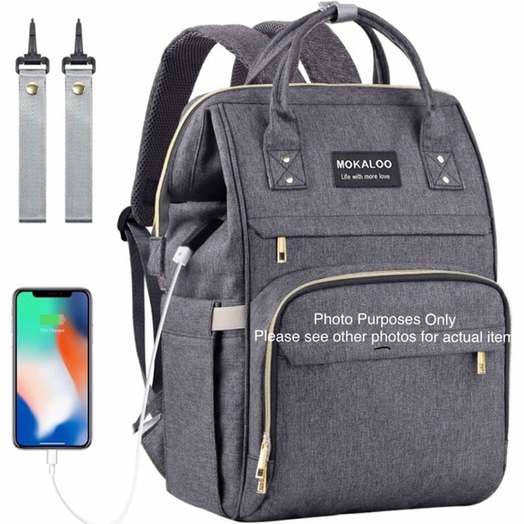 Mokaloo Diaper/backpack with charger Bags Nwot Mokaloo Diaper Backpack With Charging Port